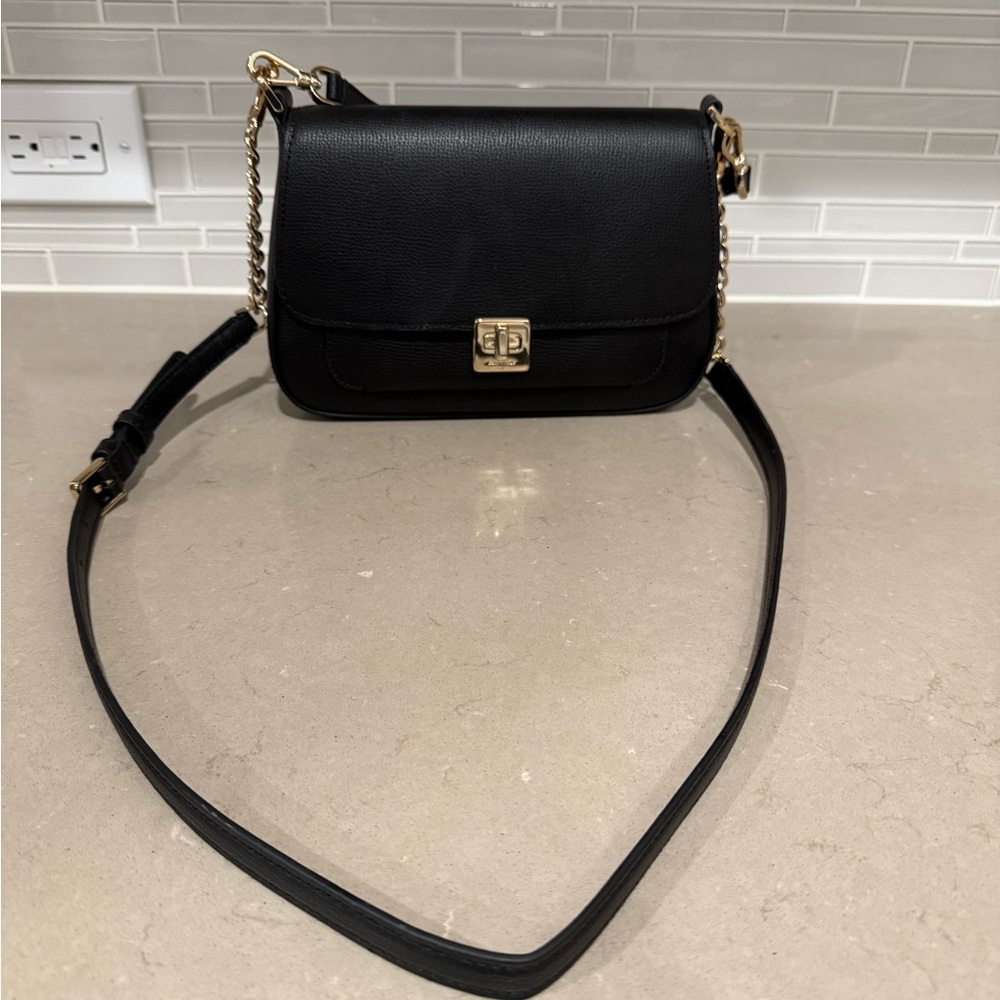 Kate Spade Black Crossbody Bag with Gold Hardware